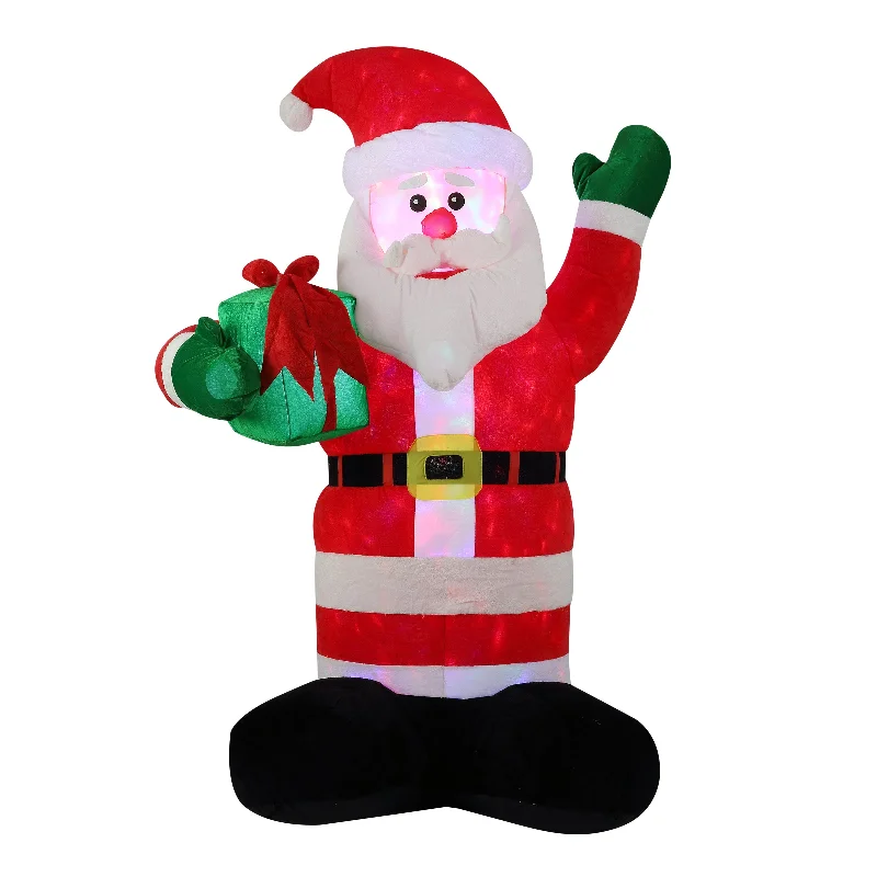 8 ft. Inflatable Santa with Gift with LED Lights