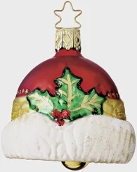 Bavarian Santa Hat Bell Ornament by Inge Glas of Germany