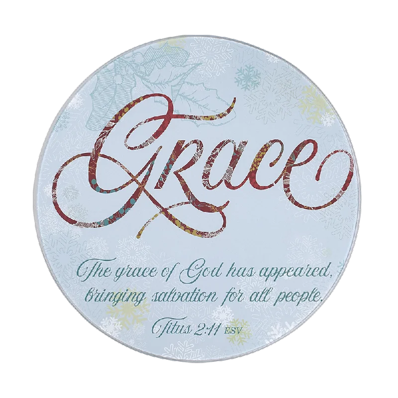 Glass Trivet - Embracing the Gift of God's Grace