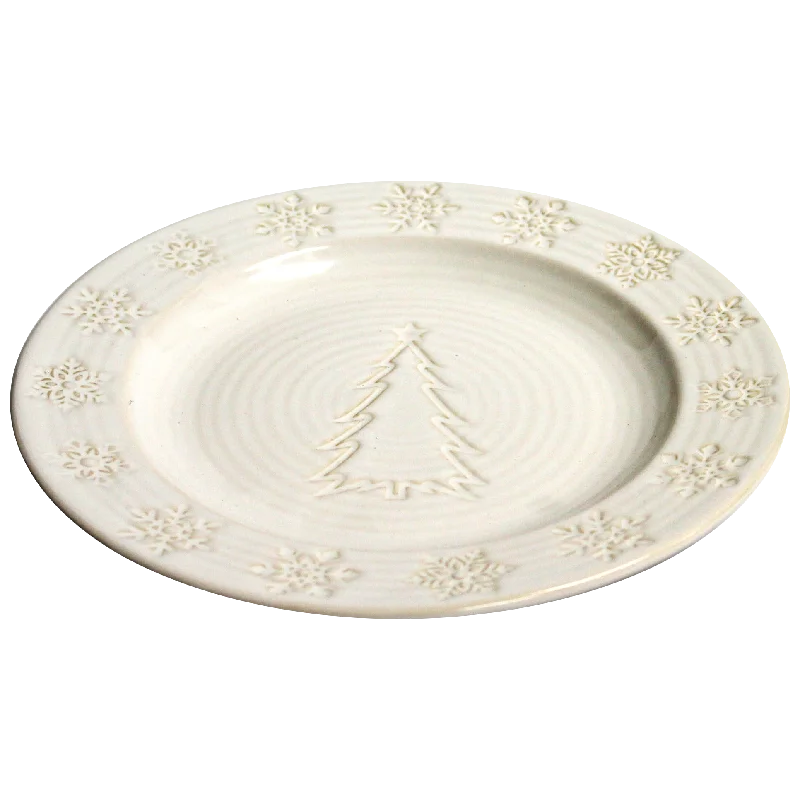 Busch Gardens Christmas Town White Wash Plate 10.5"