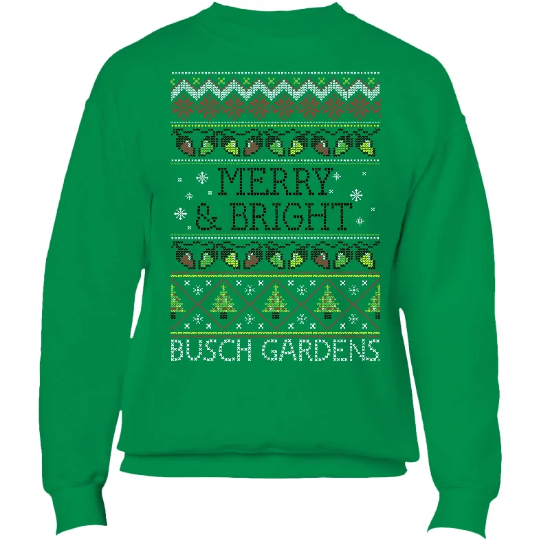 Busch Gardens Ugly Christmas Sweater - Adult Crew Fleece