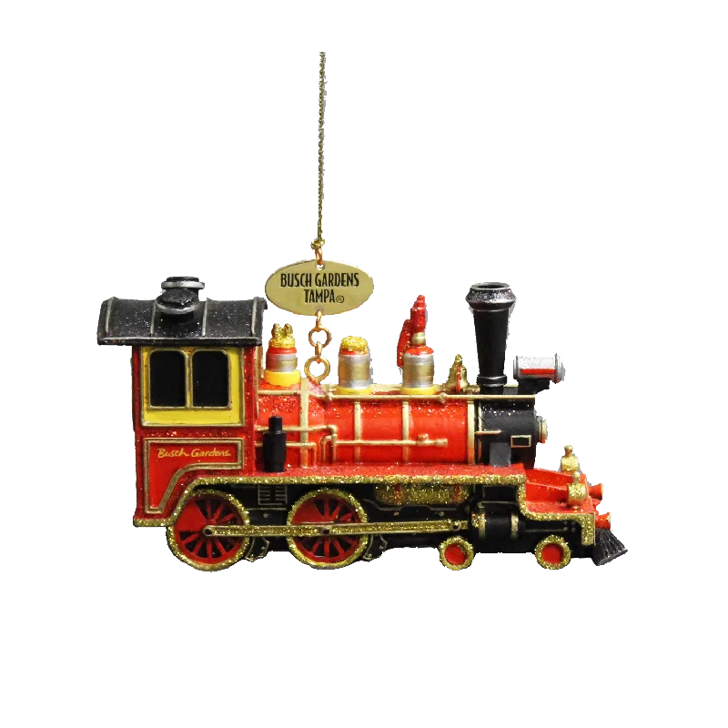 Busch Gardens Tampa Train Resin Ornament - Red