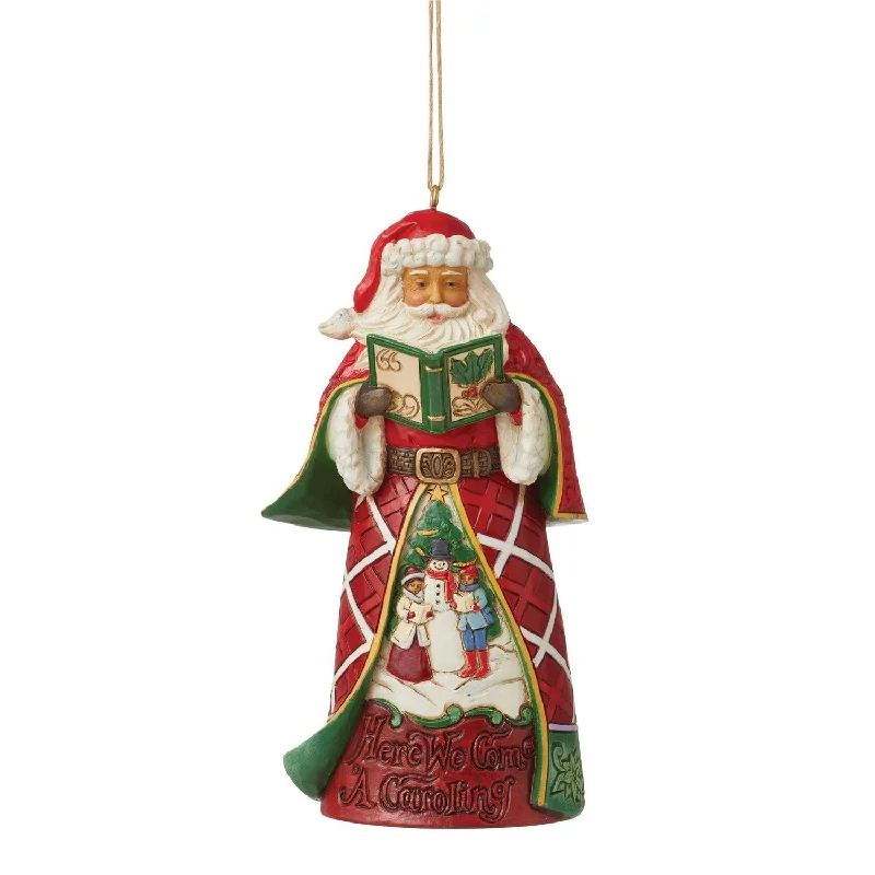 Caroling Santa Ornament - Jim Shore