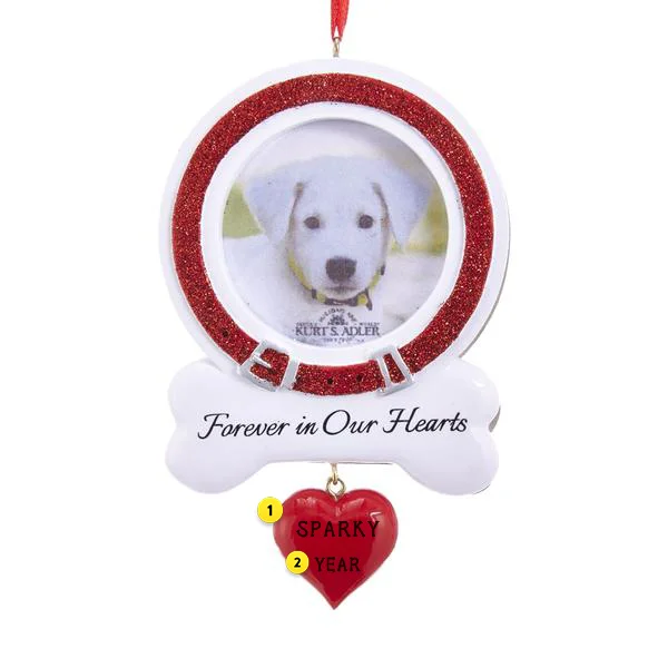 Personalized Dog Memorial Picture Frame Ornament