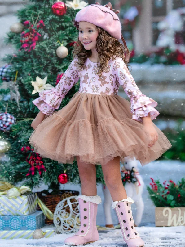 Sweet Gingerbread Friends Tutu Dress