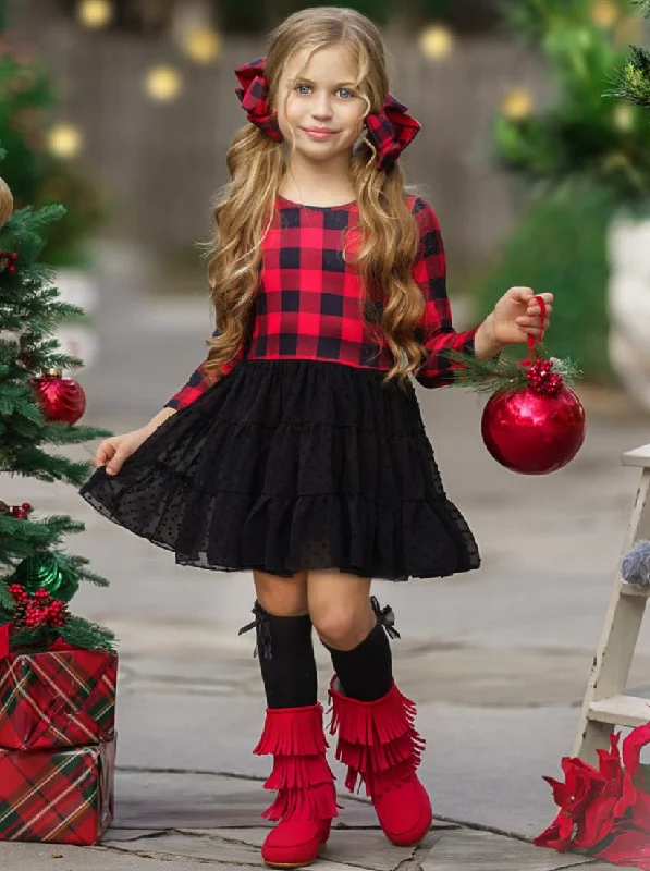 Plaid-Tastic Winter Tutu Dress