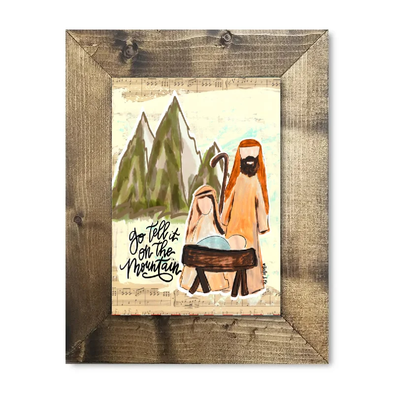 Go Tell it on the Mountain Nativity Framed Art