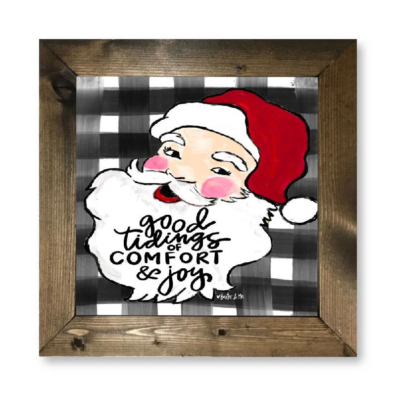 Good Tidings Santa Framed Art