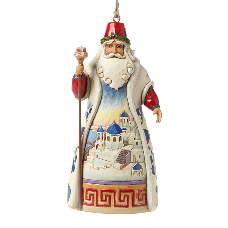 Greece Santa Ornament - Jim Shore