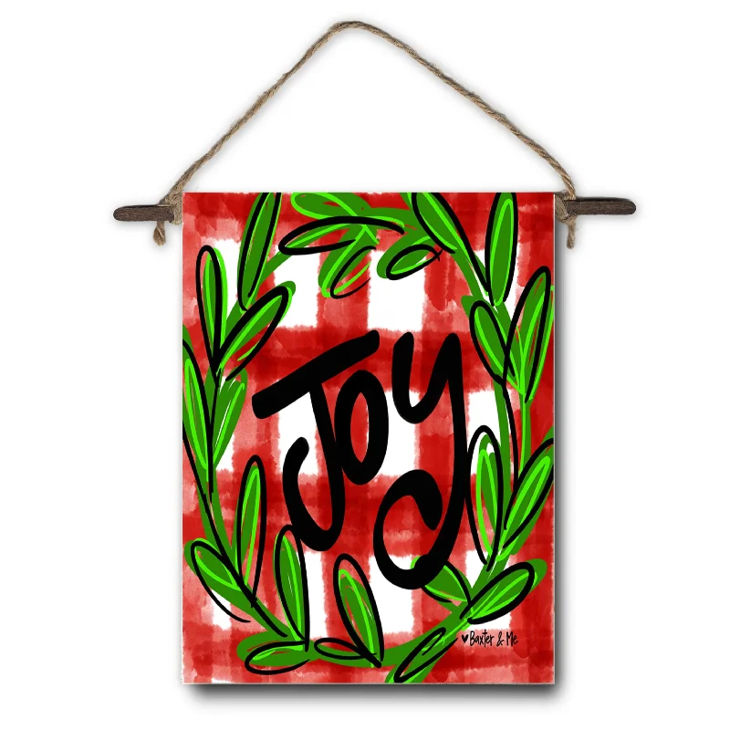 Joy Red Buffalo Mini Wall Hanging