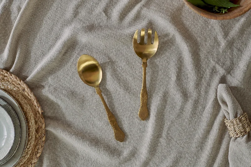 Khana Salad Servers - Brushed Gold (Set of 2)