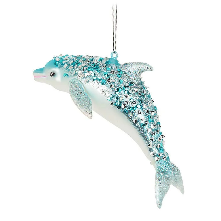 Leaping Dolphin Ornament-5.5"L-98