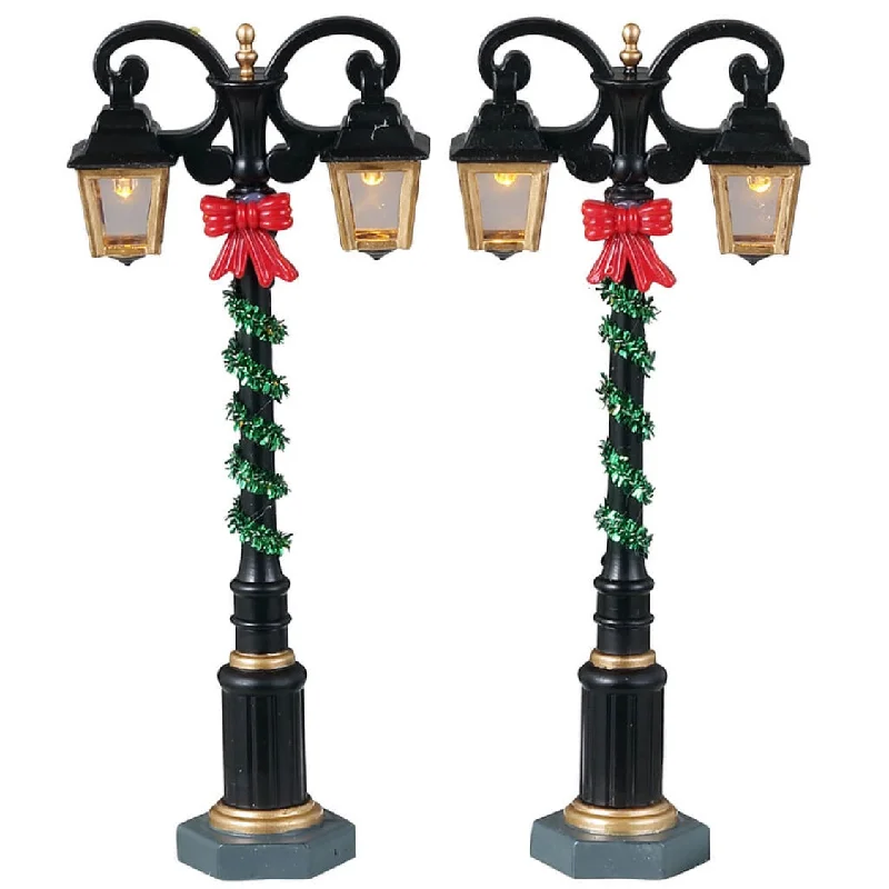 Lemax Caddington Village Accessories: Splendid Lights, Set of 2 #34090