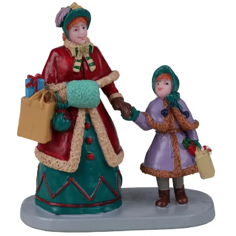 Lemax Caddington Village Figurine: Holiday Shopping With Mum #22142