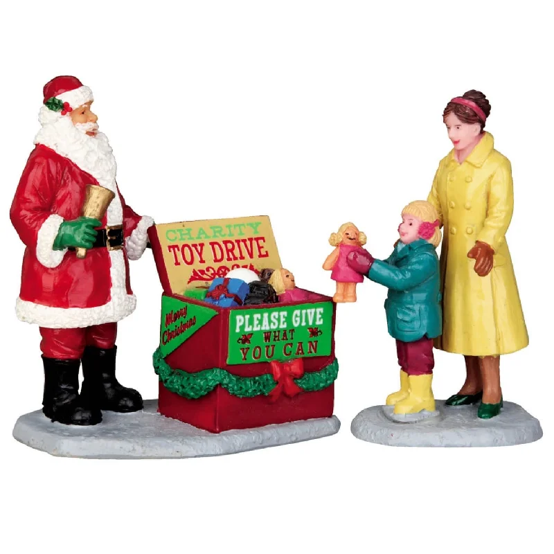 Lemax Caddington Village Figurines: A Season of Giving, Set of 2 #52347