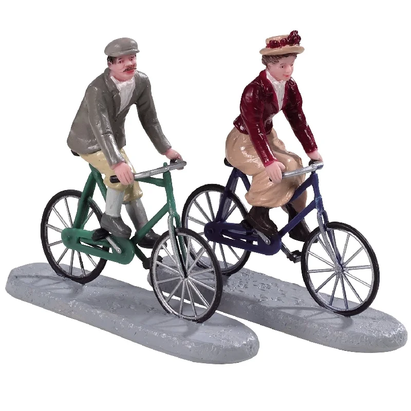 Lemax Caddington Village Figurines: Bike Ride Date, Set of 2 #92763