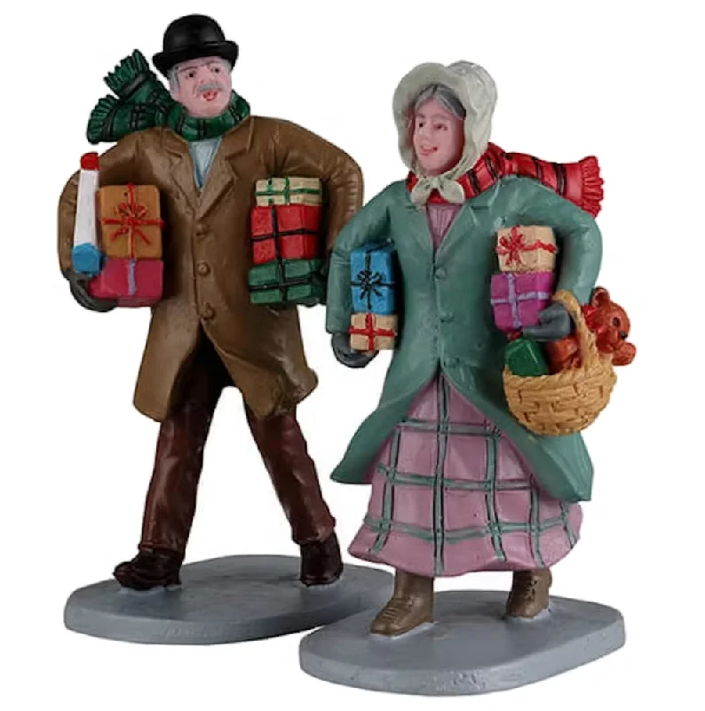 Lemax Caddington Village Figurines: Gifts for the Grandchildren, Set of 2 #22143