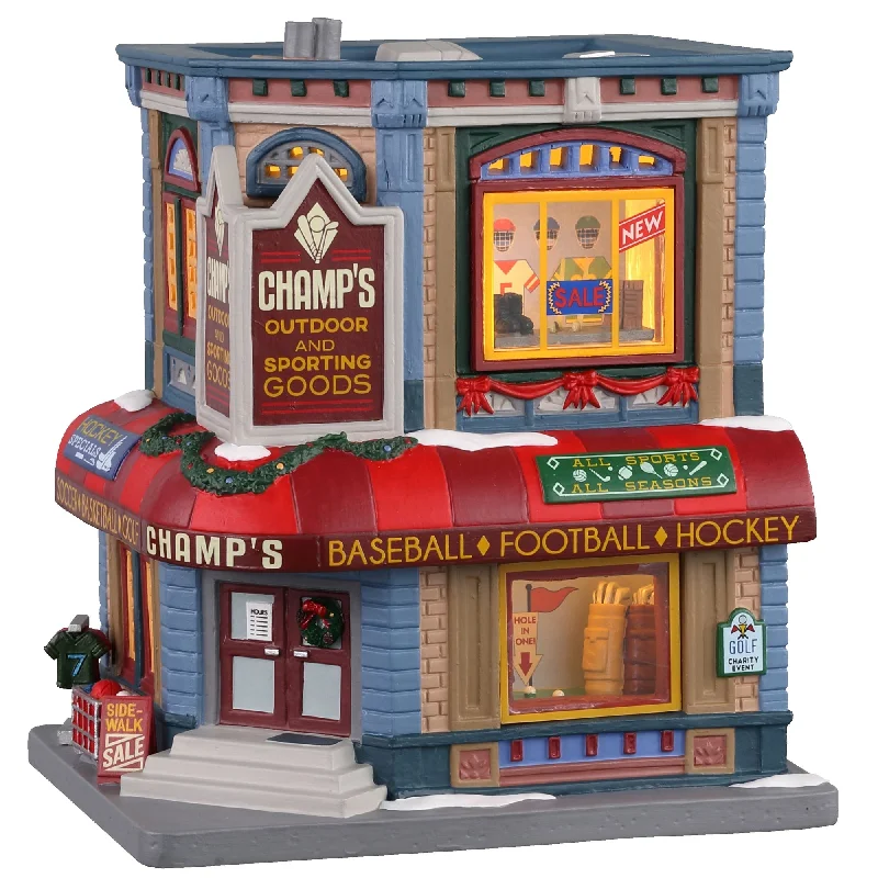 Lemax Caddington Village Lighted Building: Champ's Sporting Goods #05652