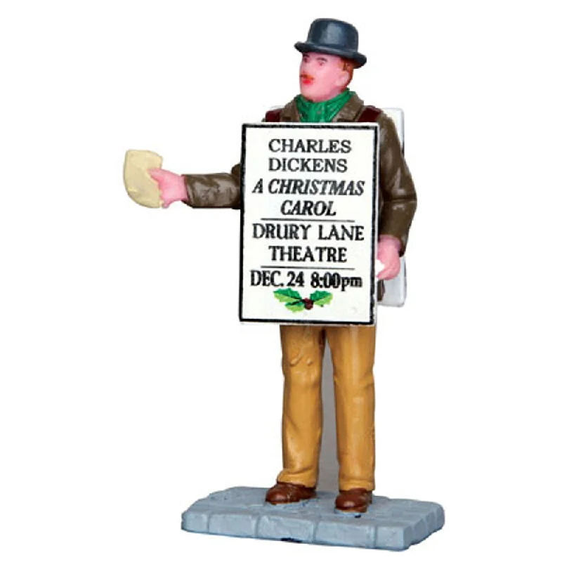 Lemax Caddington Village Figurine: Sandwich Board Man #42258