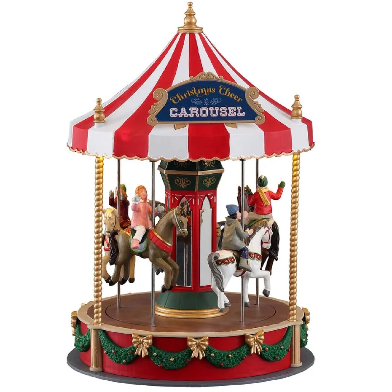 Lemax Caddington Village Sights & Sounds: Christmas Cheer Carousel #14821