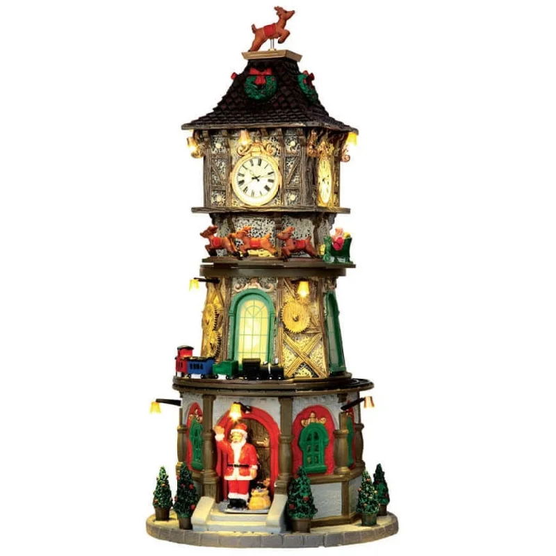 Lemax Caddington Village Sights & Sounds: Christmas Clock Tower #45735