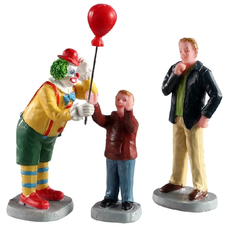 Lemax Carnival Figurines: Friendly Clown, Set of 3 #02953