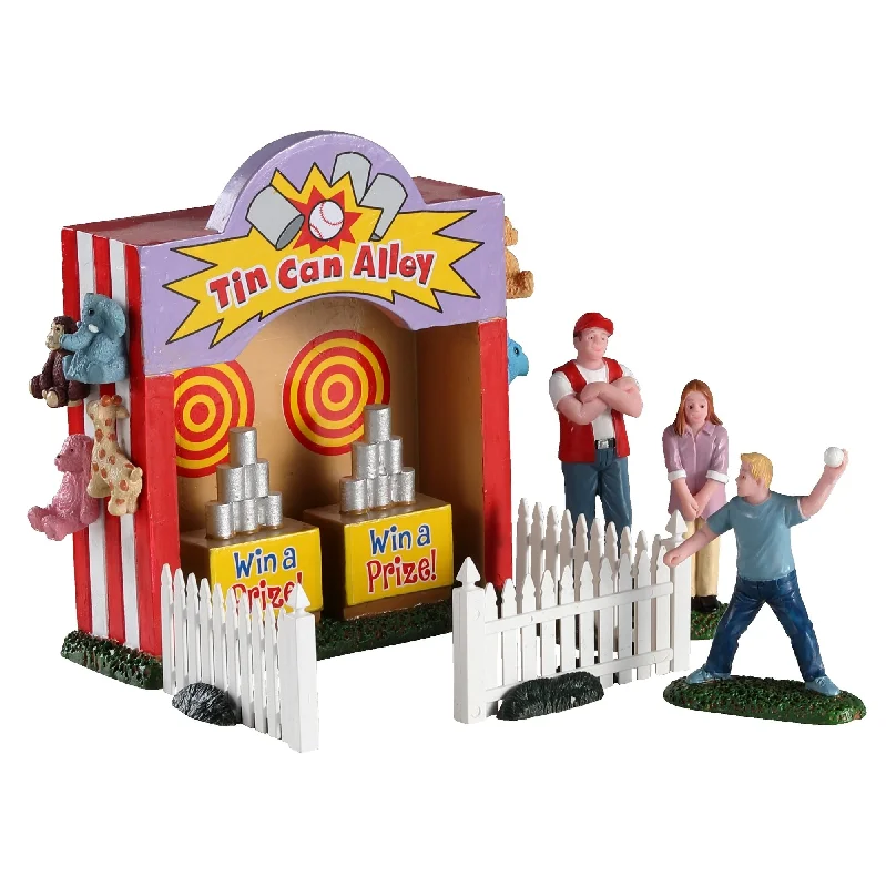 Lemax Carnival Table Pieces: Tin Can Alley, Set of 7 #93429