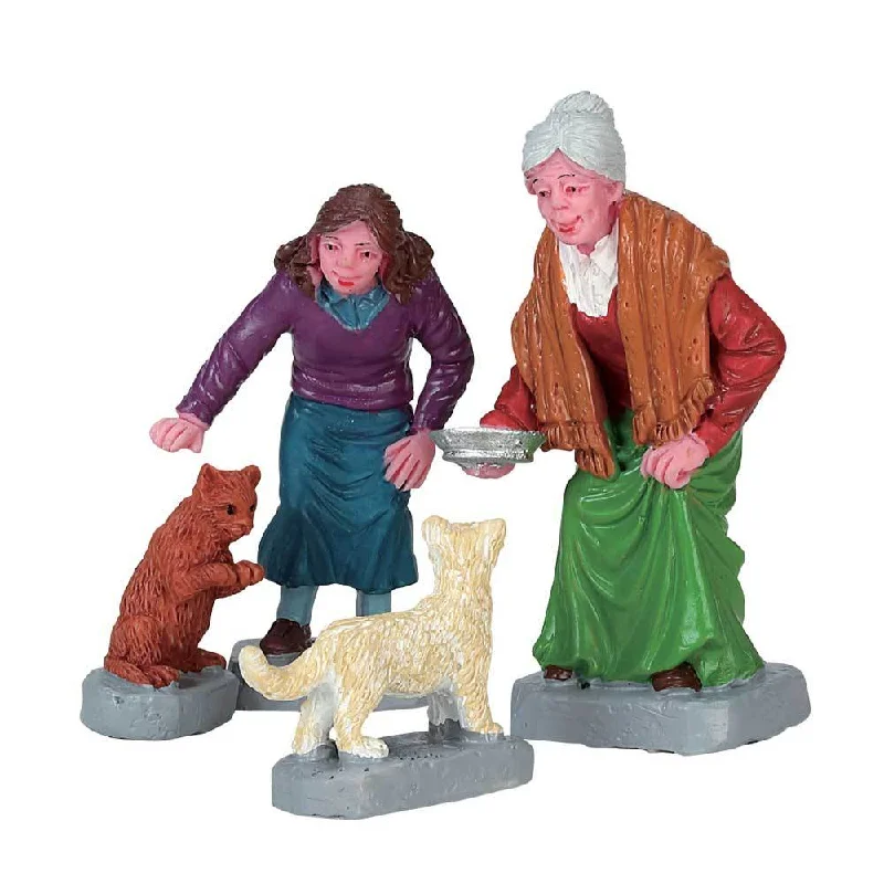 Lemax General Collectible Figurines: Cream for Kitty, Set of 4 #72497