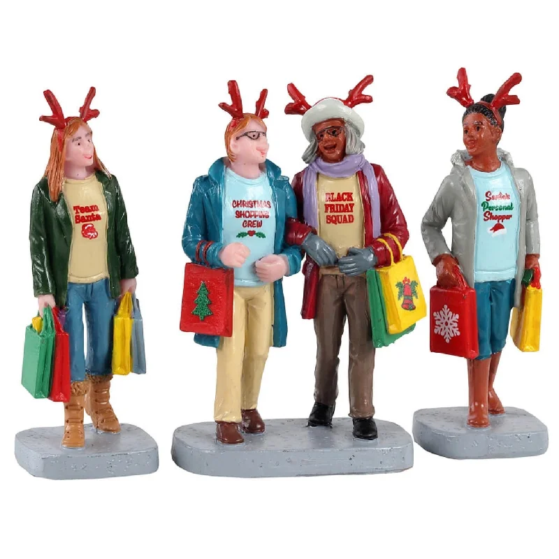 Lemax General Collectible Figurines: Girls Christmas Shopping Trip, Set of 3 #12026