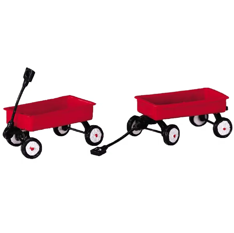 Lemax General Collectible Figurines: Red Wagons, Set of 2 #44175