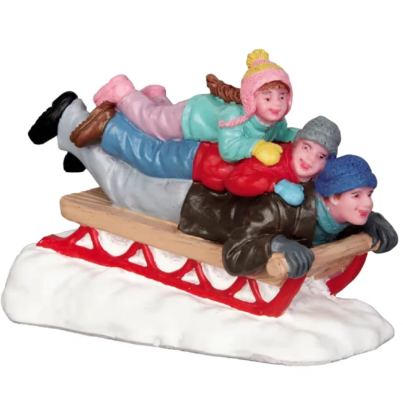 Lemax General Collectibles Figurine: Sledding With Dad #52329