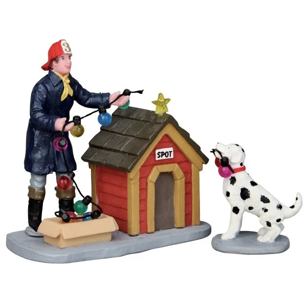 Lemax General Collectibles Figurine: Spot Helps Out, Set of 2 #52320