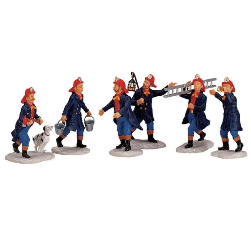 Lemax General Collectibles Figurines: Fireman, Set of 6 #02446