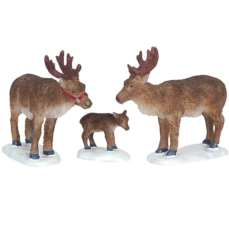 Lemax Santa's Wonderland Figurines: Reindeer, Set of 3 #62242