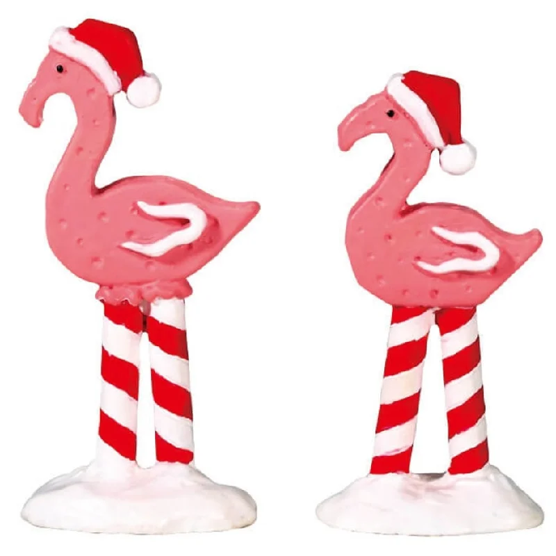 Lemax Sugar N Spice Accessories: Pink Flamingos, Set of 2 #74209