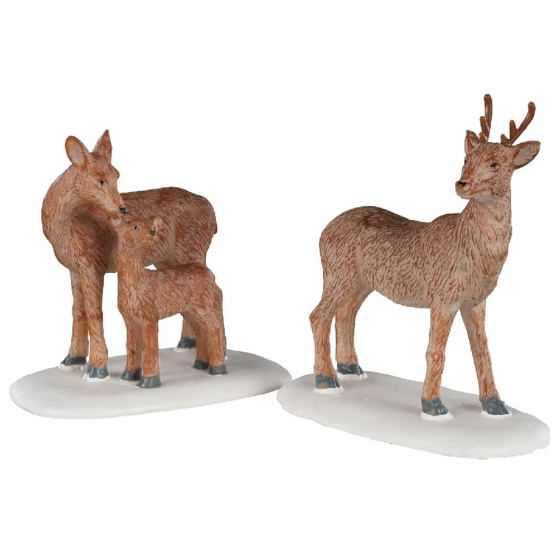 Lemax Vail Village Figurine: Deer Family, Set of 2 #02929