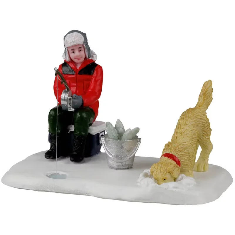 Lemax Vail Village Figurine: Ice Fishing Buddies #22138