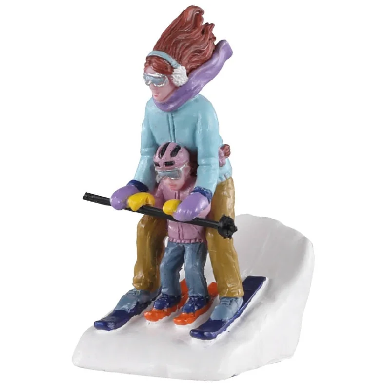 Lemax Vail Village Figurine: Mommy & Me Ski #02938