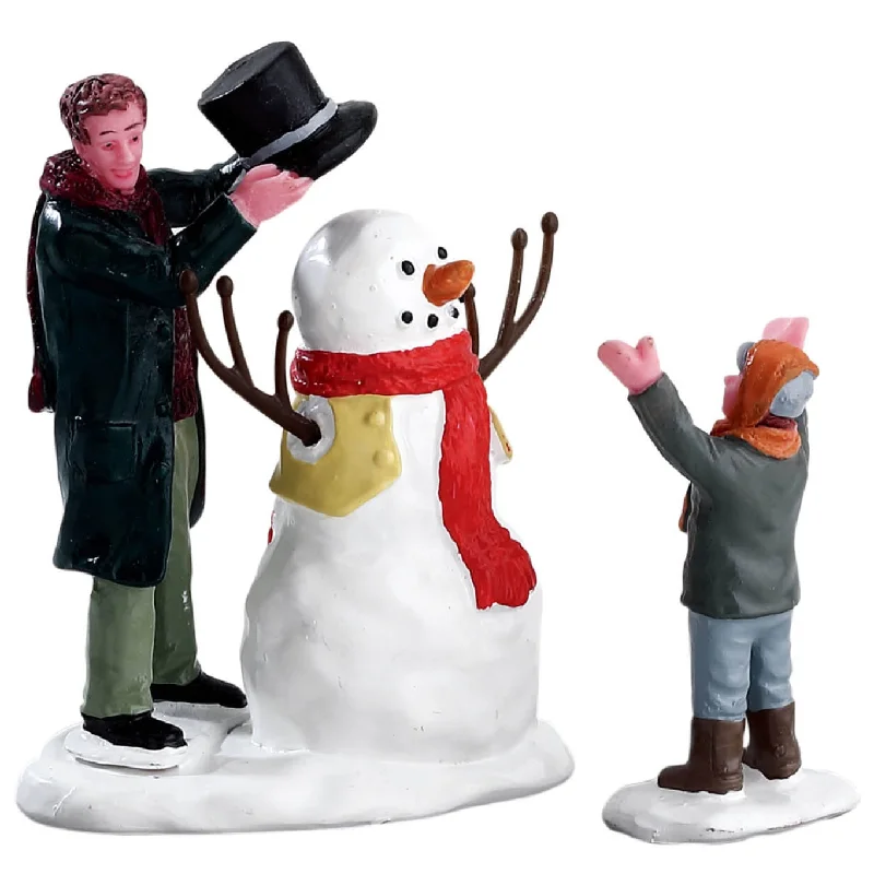 Lemax Vail Village Figurine: Sharp-Dressed Snowman, Set of 2 #52352