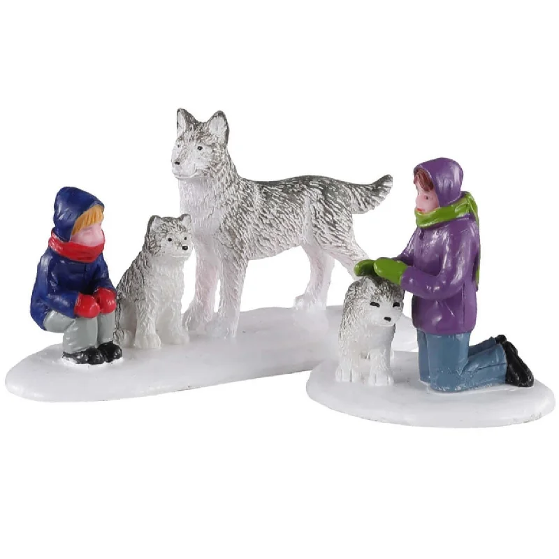 Lemax Vail Village Figurines: Future Sled Dogs, Set of 2 #02941