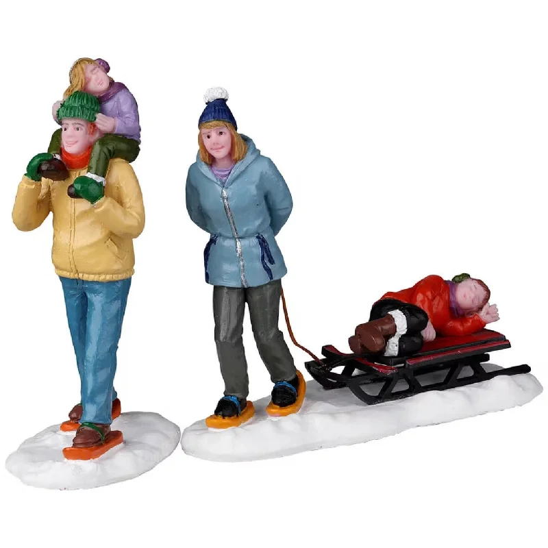 Lemax Vail Village Figurines: Long Day Snowshoeing, Set of 2 #22148