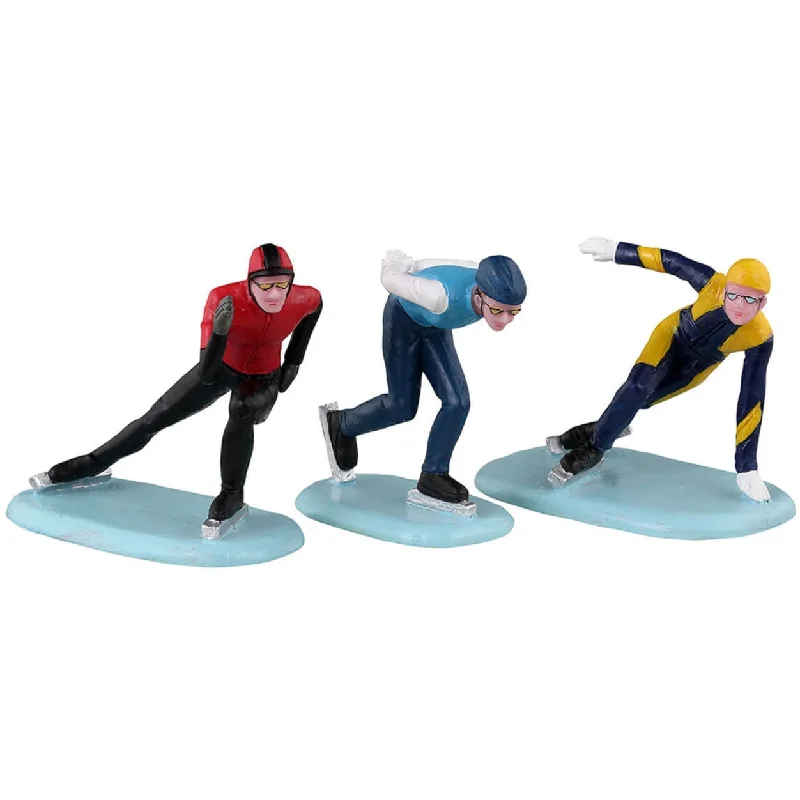 Lemax Vail Village Figurines: Speed Skaters, Set of 3 #32217