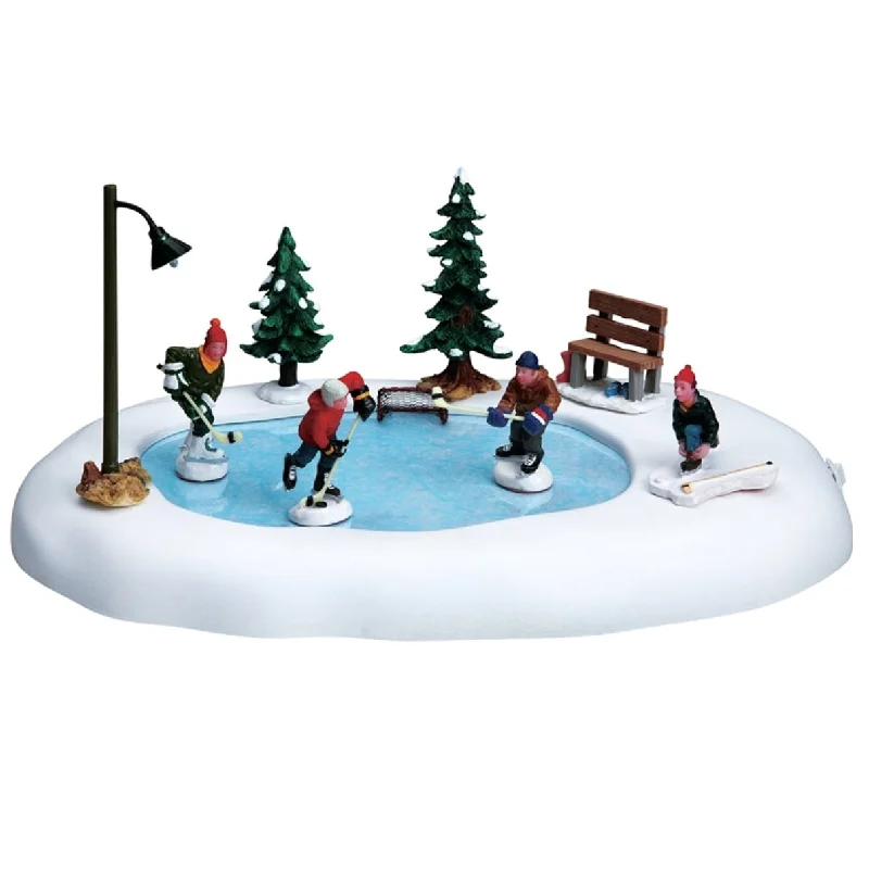 Lemax Vail Village Table Piece: After School Hockey Match #94017