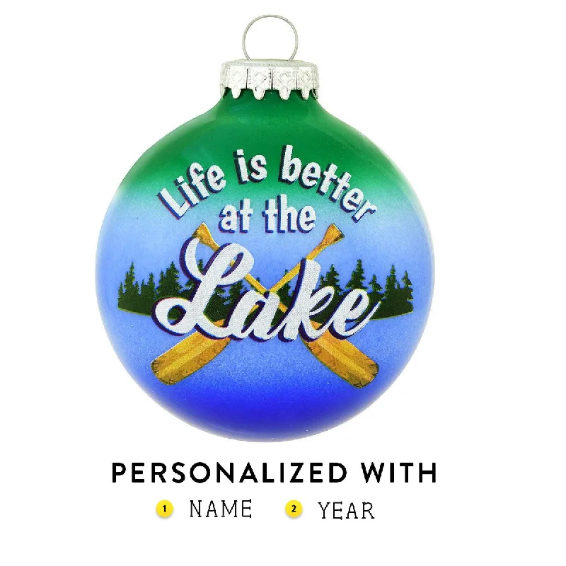 Personalized Life is Better at the Lake Ornament