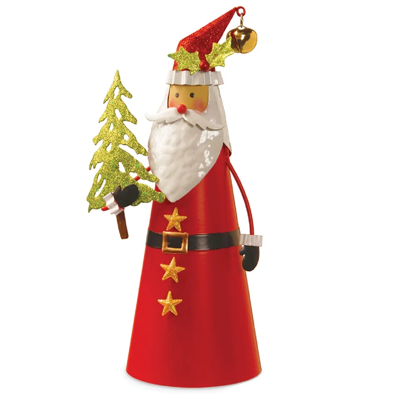 12 in. Metal Santa Character