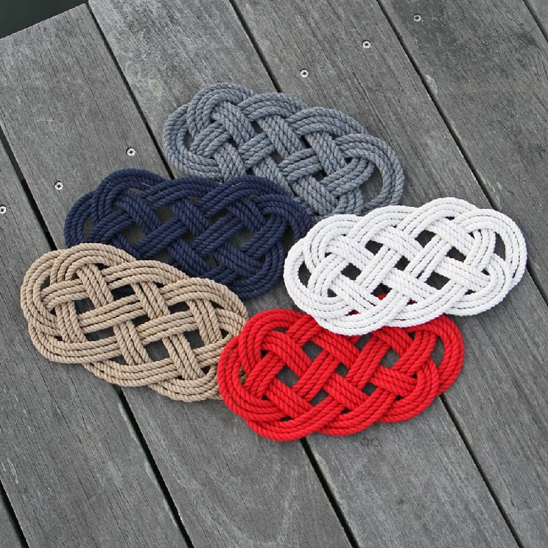 Ocean Plait Nautical Trivet, 5 Color Choices