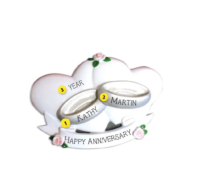 Personalized Anniversary Heart Ornament