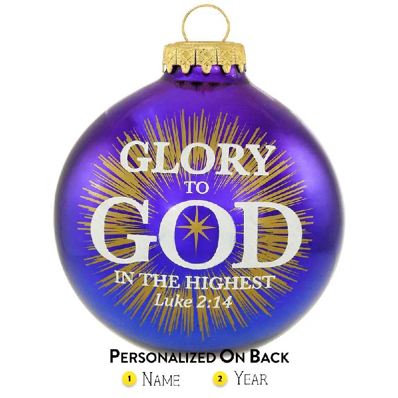 Personalized Glory to God Bulb Ornament