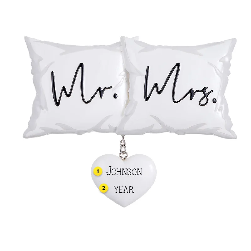 Personalized Mr. & Mrs. Pillows Ornament