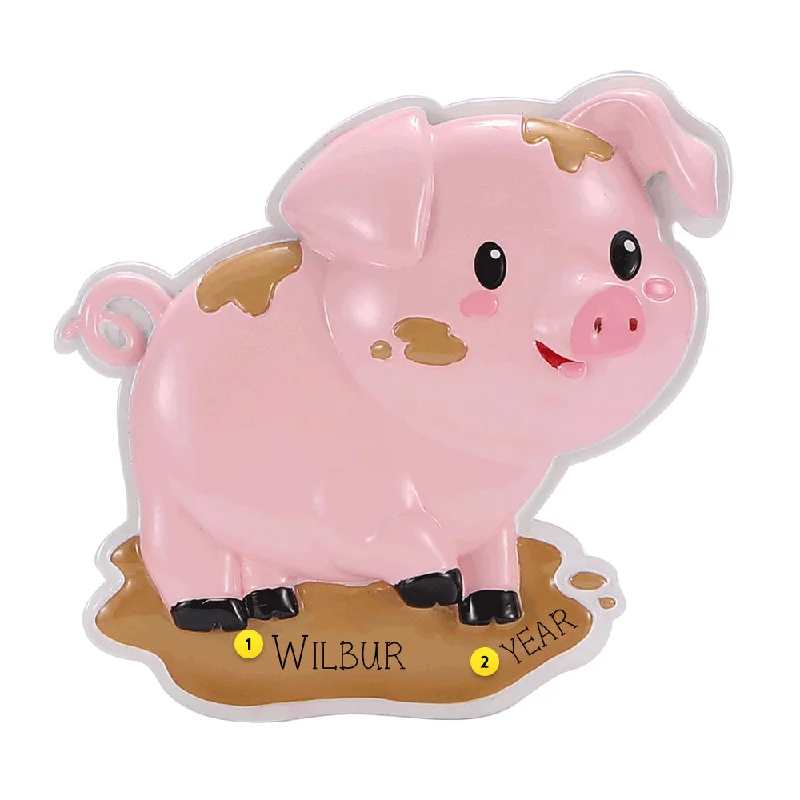 Personalized Pig Ornament